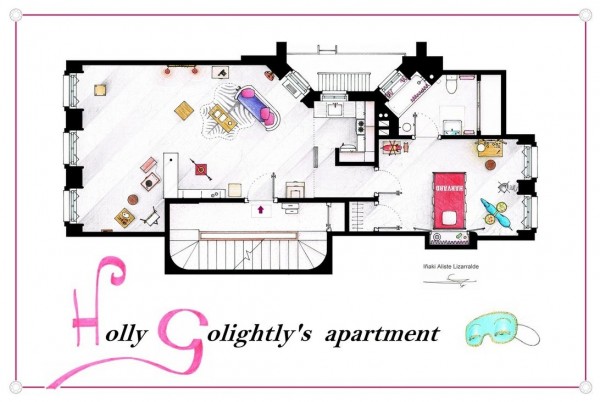 Breakfast-at-Tiffanys-Holly-Golightlys-Apartment-Floor-Plans-600x402