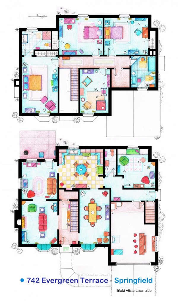 The-Simpsons-Home-Floor-Plans-600x1014